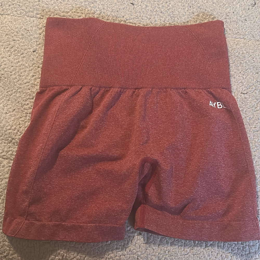 AYBL Red High Waist Athletic Shorts